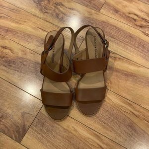 Lucky Brand size9 brown leather heals